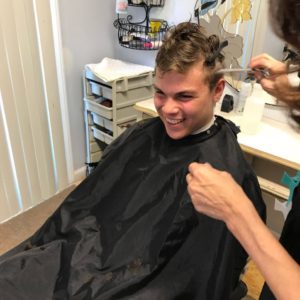 Eddie Live haircut